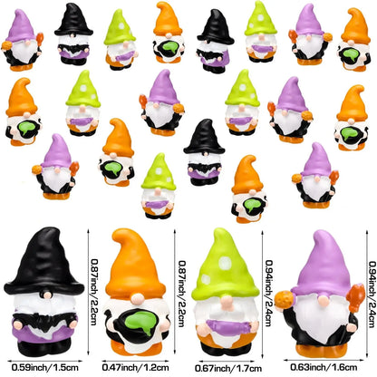 Gejoy Mini Gnomes Figures to Hide Supper Miniature Gnome Statues Cute Little Gnomes Ornament Mini 3D Gnomes Decor for Summer Holiday to Hide and Seek Game Home Decoration Essentials,Halloween Gift